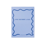 Recycled paper journal with cover and bookmark, ruled pages, A5 blue colour