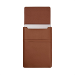 Polyester laptop sleeve with built-in mouse mat, 14” brown colour