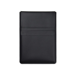 Laptop sleeve in synthetic leather and polyester with closure, 16” black colour