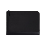 Padded recycled polyester laptop sleeve with zip, 16” black colour