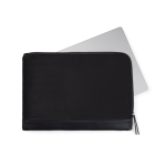 Padded recycled polyester laptop sleeve with zip, 16” black colour