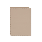 Synthetic leather passport and card holder with RFID protection ivory colour