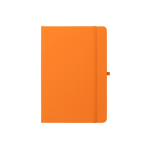 100% RPET notebook with rounded corners, A5 lined pages orange colour first view