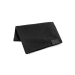 Recycled RPET polyester scarf with patch black colour first view