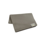 Recycled RPET polyester scarf with branded patch light grey colour image with logo