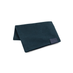 Recycled RPET polyester scarf with patch navy-blue colour first view