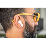 Wireless headphones with 12-hour battery life and BT 5.3 white colour fifth view