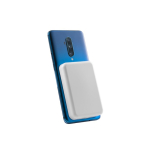 ABS power bank ideal for attaching to the back of phone, 10,000 mAh white colour third view