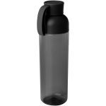 Recycled plastic bottle with silicone handle, 600 ml black colour second view