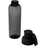 Recycled plastic bottle with silicone handle, 600 ml black colour third view
