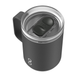 Recycled stainless steel double-wall insulated mug, 350 ml black colour