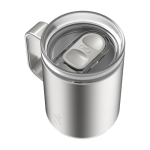 Recycled stainless steel double-wall insulated mug, 350 ml light grey colour