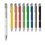 Aluminium pen with soft-touch coating, black ink