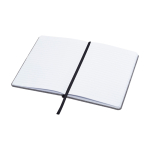 Notebook with RPET fabric cover and pen holder, A5, ruled pages