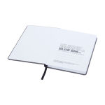 Notebook with RPET fabric cover and pen holder, A5, ruled pages