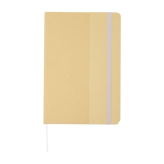 Notebook with recycled cardboard cover and elastic band, A5, ruled pages lilac colour