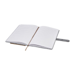 Notebook made of recycled felt and cork with pockets, A5, ruled pages natural colour
