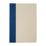 Hardcover notebook made of sugarcane plastic, A5, ruled pages cyan blue colour