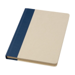 Hardcover notebook made of sugarcane plastic, A5, ruled pages cyan blue colour
