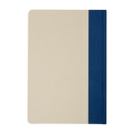 Hardcover notebook made of sugarcane plastic, A5, ruled pages cyan blue colour