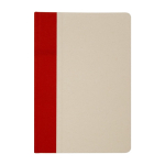 Hardcover notebook made of sugarcane plastic, A5, ruled pages salmon colour