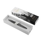 Parker Jotter SE Global Icons metal pen, blue ink matt silver colour
