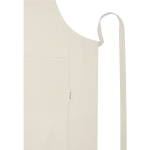 Recycled cotton apron with colored neck strap, 200 g/m² salmon colour close-up view 1