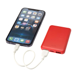 Slim and stylish recycled plastic power bank, 5,000 mAh