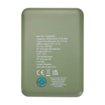 Slim and stylish recycled plastic power bank, 5,000 mAh