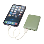 Slim and stylish recycled plastic power bank, 5,000 mAh