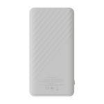 Fast-charging power bank with FastCharge technology, 10,000 mAh white colour second rear view