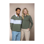 Unisex rugby-style organic cotton polo, 280 g/m², Elevate NXT