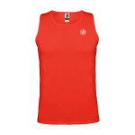Children's sports t-shirt with removable label, 140 g/m2, Roly red colour