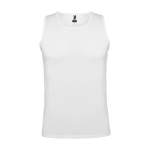 Children's sports t-shirt with removable label, 140 g/m2, Roly white colour