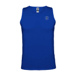 Children's sports t-shirt with removable label, 140 g/m2, Roly royal blue colour
