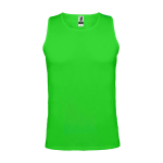 Children's sports t-shirt with removable label, 140 g/m2, Roly lime colour