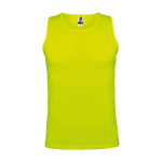 Children's sports t-shirt with removable label, 140 g/m2, Roly neon yellow colour