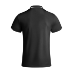Children's short-sleeve sports polo shirt, 140 g/m2, Roly white/black colour