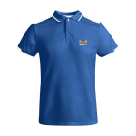 Children's short-sleeve sports polo shirt, 140 g/m2, Roly royal blue colour