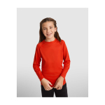 Children's long-sleeve technical sports t-shirt, 150 g/m2, Roly black colour