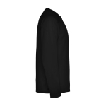 Children's long-sleeve technical sports t-shirt, 150 g/m2, Roly black colour