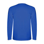 Children's long-sleeve technical sports t-shirt, 150 g/m2, Roly blue colour