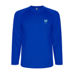 Children's long-sleeve technical sports t-shirt, 150 g/m2, Roly blue colour