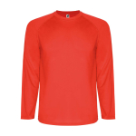 Children's long-sleeve technical sports t-shirt, 150 g/m2, Roly red colour