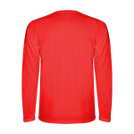 Children's long-sleeve technical sports t-shirt, 150 g/m2, Roly red colour