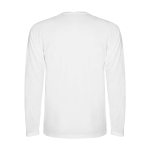 Children's long-sleeve technical sports t-shirt, 150 g/m2, Roly white colour