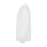 Children's long-sleeve technical sports t-shirt, 150 g/m2, Roly white colour