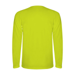 Children's long-sleeve technical sports t-shirt, 150 g/m2, Roly neon yellow colour