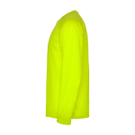 Children's long-sleeve technical sports t-shirt, 150 g/m2, Roly neon yellow colour