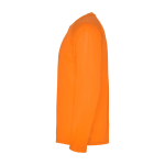 Children's long-sleeve technical sports t-shirt, 150 g/m2, Roly neon orange colour